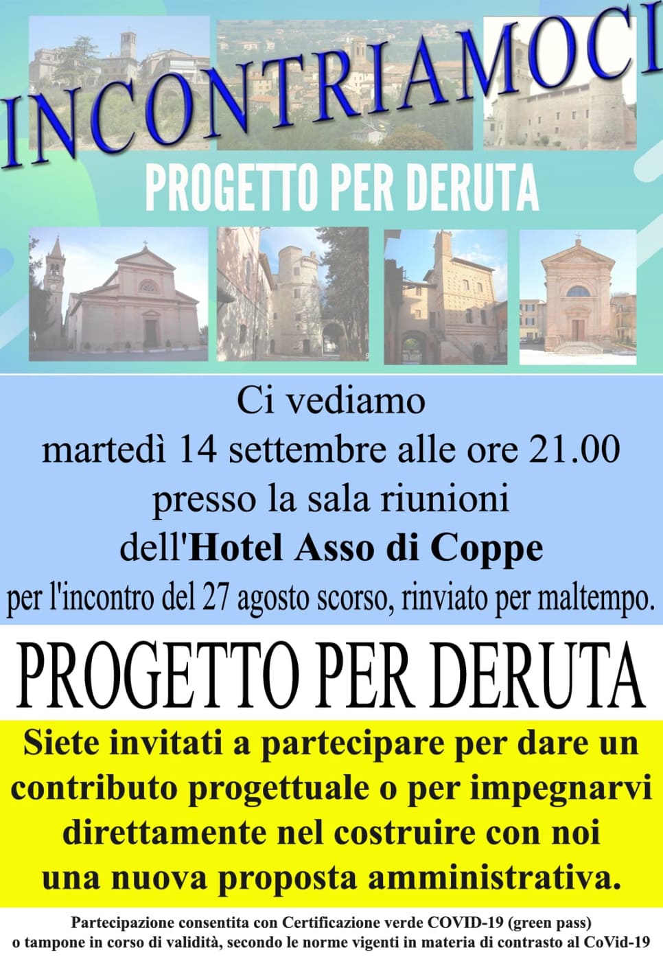 Progetto per Deruta, una nuova proposta per la città