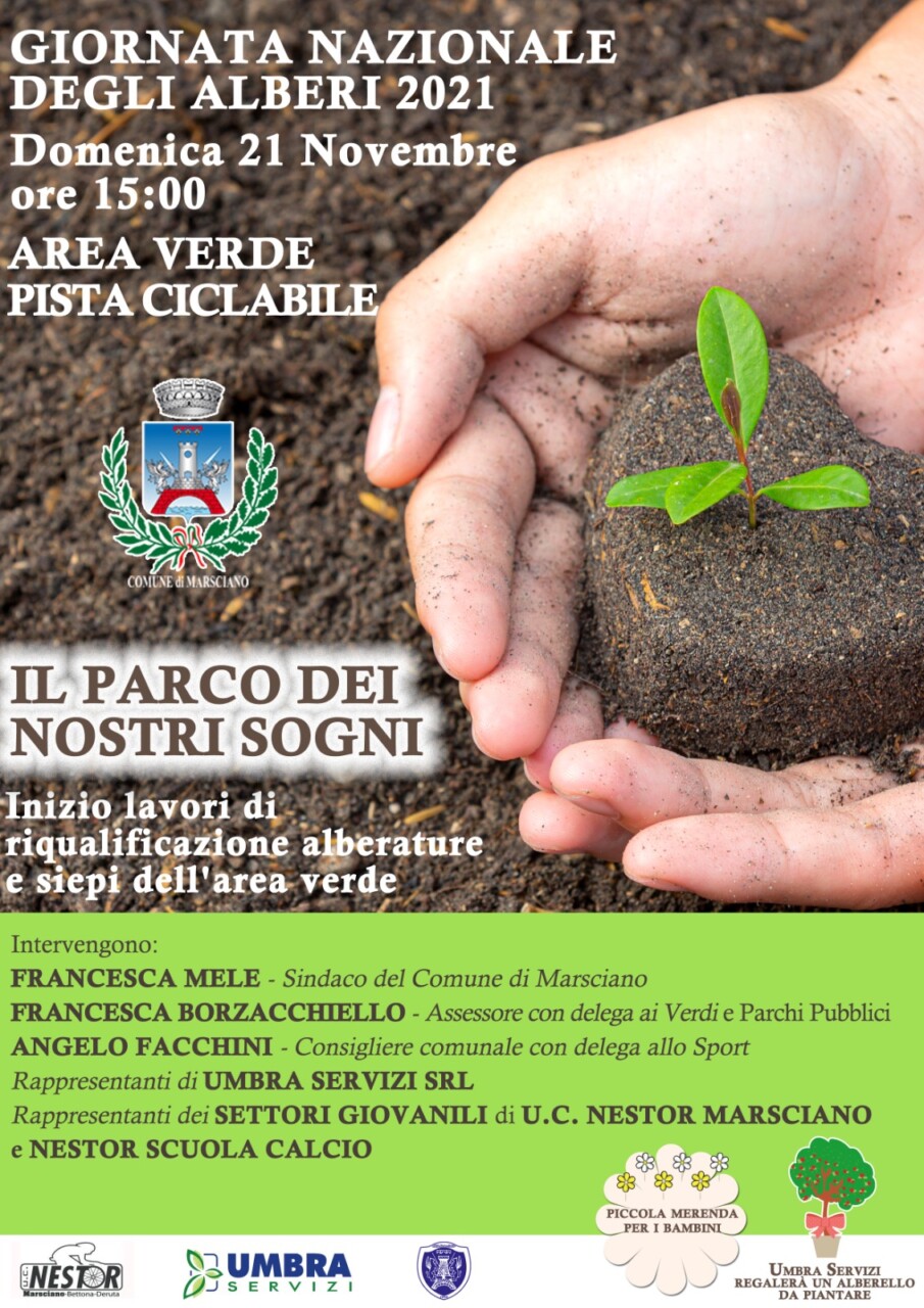 Giornata degli alberi, Comune di Marsciano dà il via alla riqualificazione dell’area verde e pista ciclabile