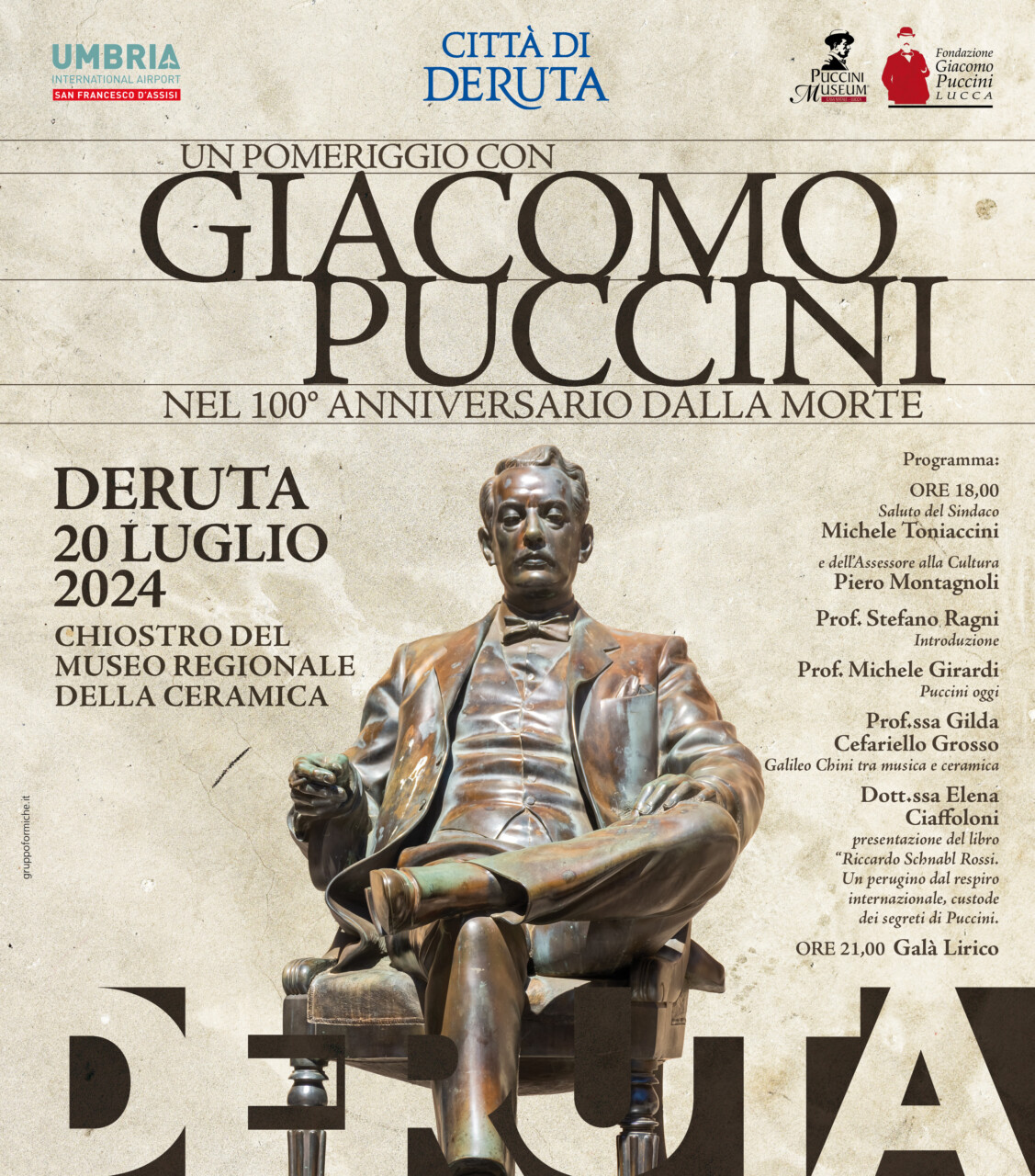 A Deruta, un’iniziativa culturale con Giacomo Puccini