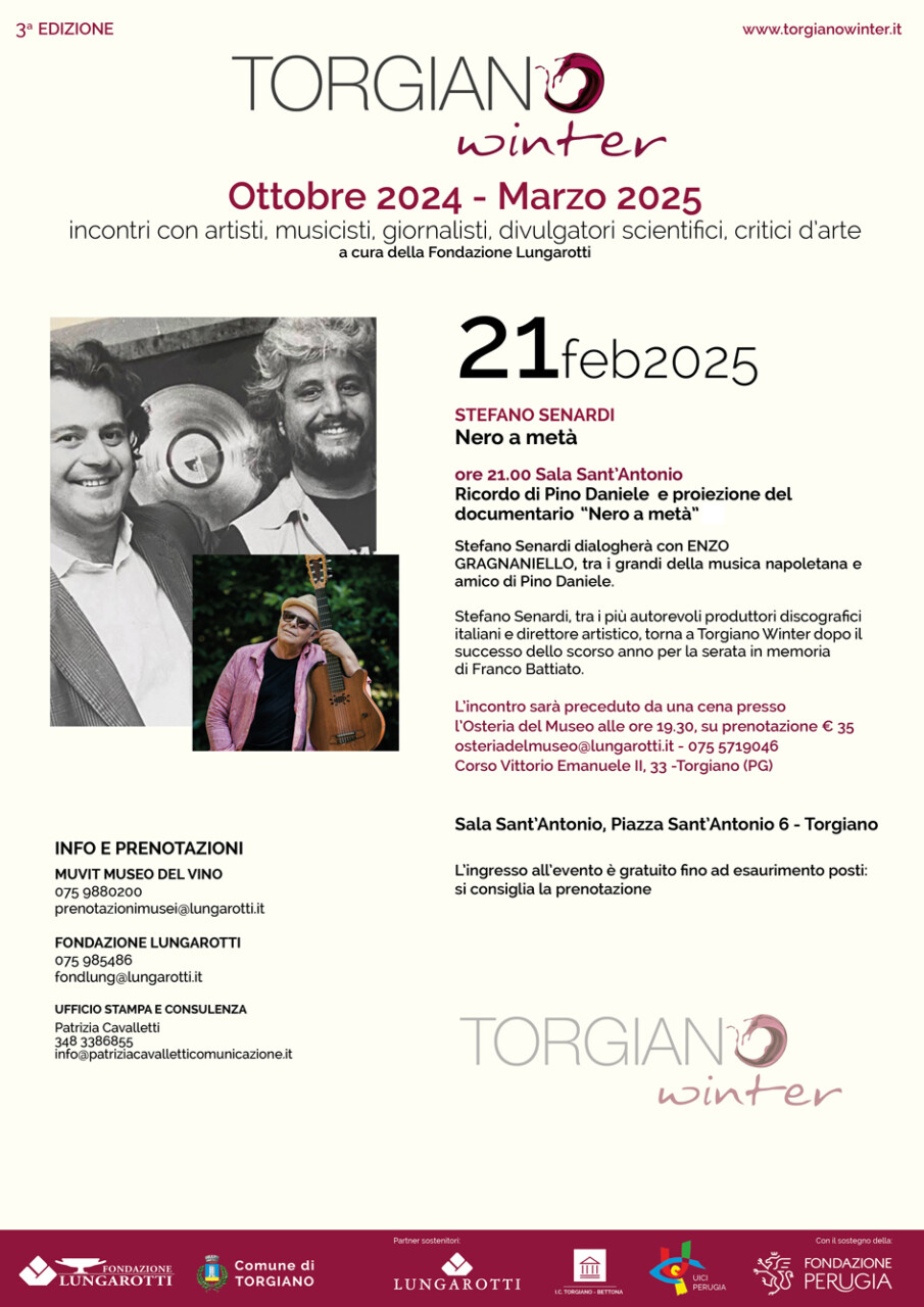 Il ricordo di Pino Daniele a Torgiano Winter