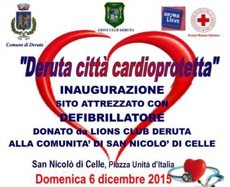 Deruta, anche San Nicolò di Celle avrà il suo defibrillatore