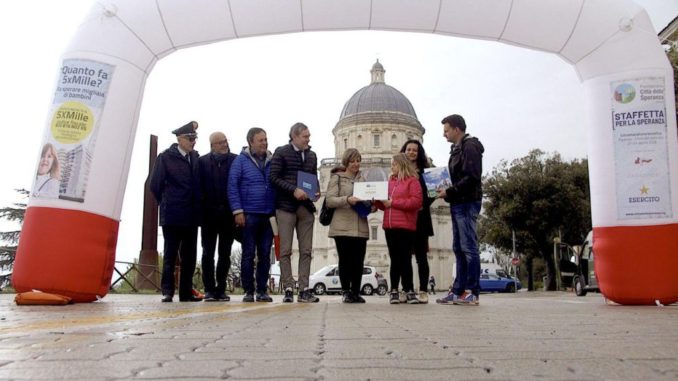 La “Staffetta per la Speranza” ha raggiunto Todi ultramaratona benefica
