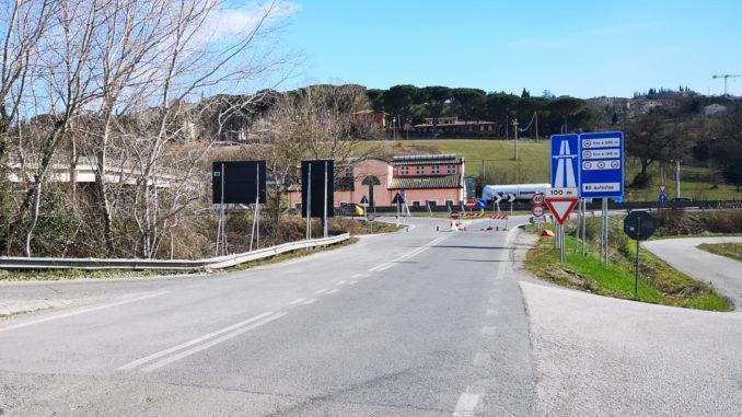 Lavori sulla E45, chiuso lo svincolo di Marsciano in direzione sud