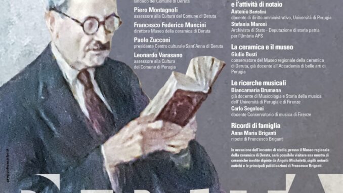 A Deruta incontro di studio per ricordare Francesco Briganti
