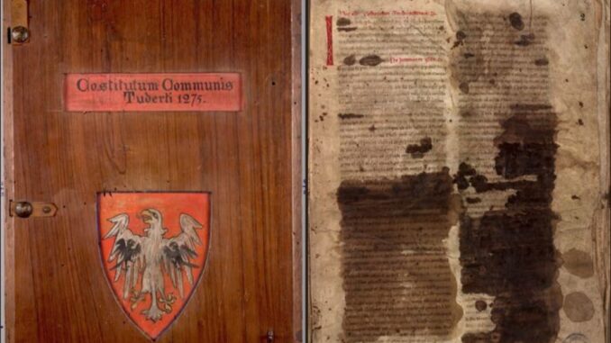 Al via il restauro dello Statuto Comunale di Todi del 1275