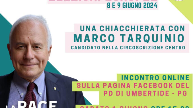 Marco Tarquinio, Candidato Indipendente PD, Incontra i Cittadini