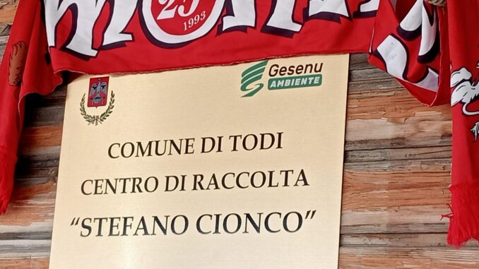 Isola ecologica di Todi intitolata a “Stefano Cionco”