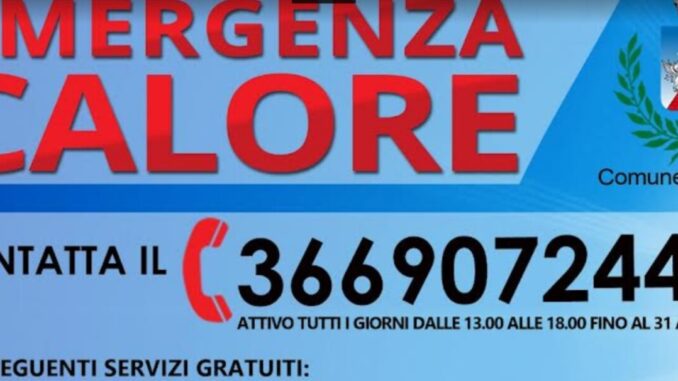 Emergenza calore: attivati servizi di sostegno alla popolazione