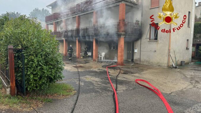Incendio in appartamento a Castiglione della Valle