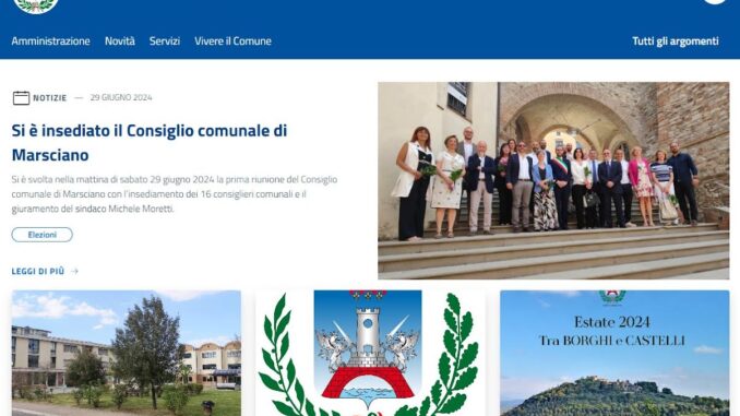 Nuovo portale del Comune di Marsciano online dall'8 agosto