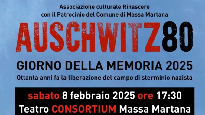 "Auschwitz80": memoria e teatro a Massa Martana