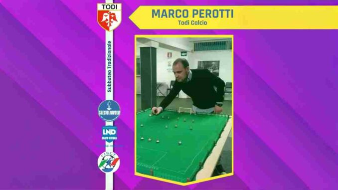 Marco Perotti al Campionato LND per il Todi Calcio