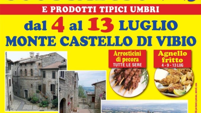 Monte Castello, torna la Sagra dell’agnello scottadito