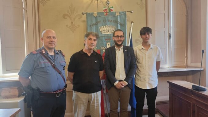 Portafoglio restituito, sindaco Marsciano riceve Nicolò Berlingero
