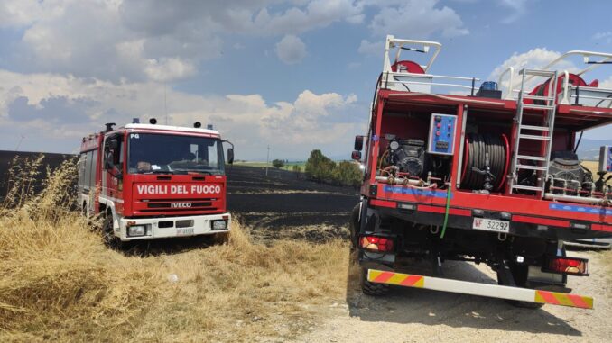 Incendio tra Marsciano e Cerqueto: ettari di grano in fiamme