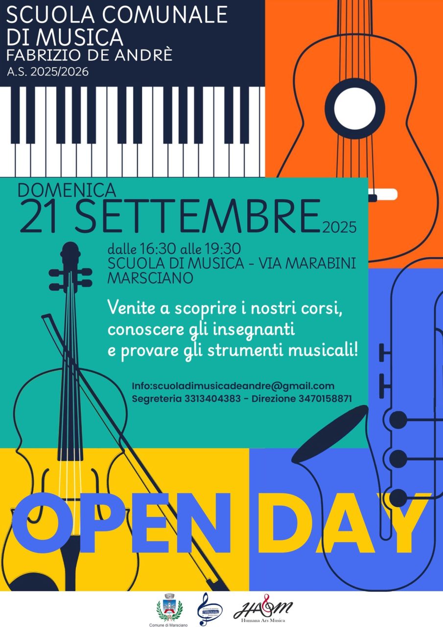 Open Day alla Scuola di Musica De André di Marsciano