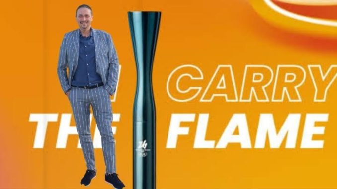 Andrea Materni tedoforo, simbolo di rinascita olimpica