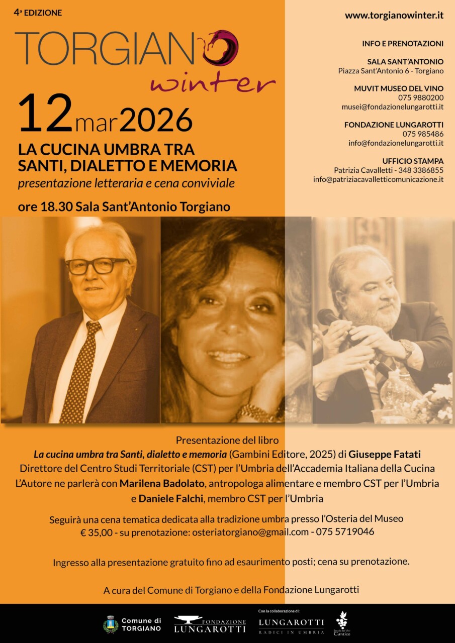 Torgiano Winter presenta la cucina umbra santi dialetto e memoria